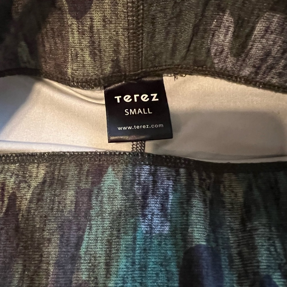Terez Heathered Camouflage Green Pattern Leggings - Picture 5 of 6